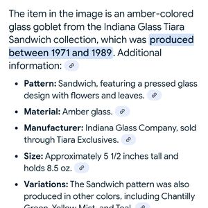 Indiana Glass Amber Goblet